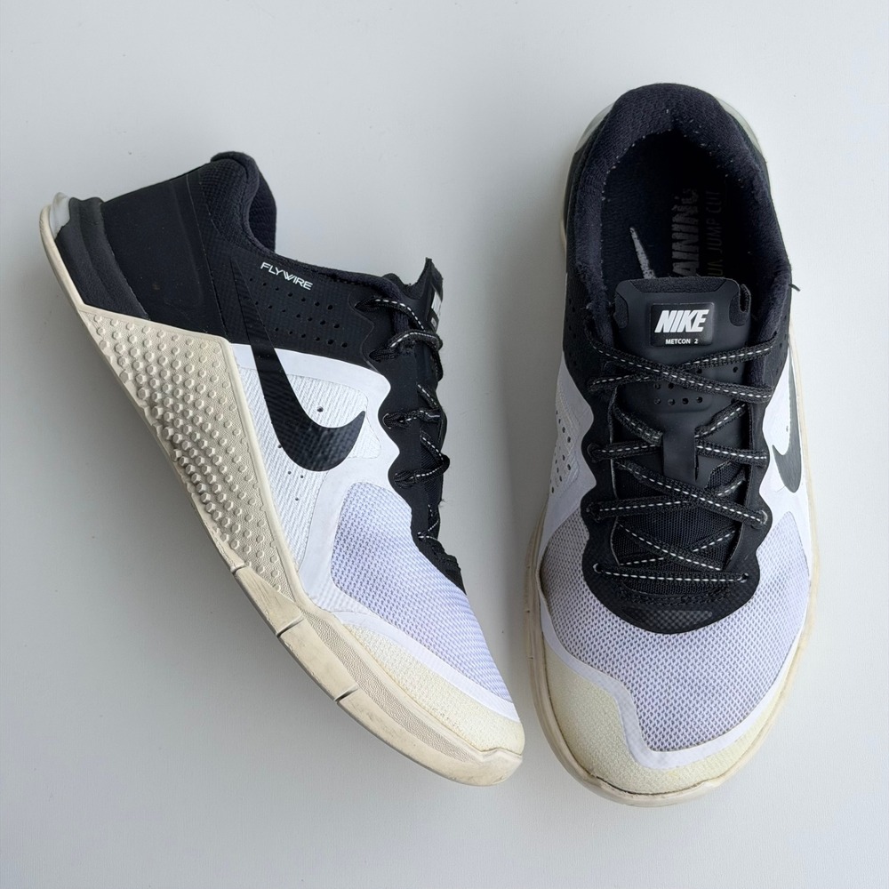 Nike Metcon 2 Women 6.5 Black White Training Shoes Lifting CrossFit Gym Running
